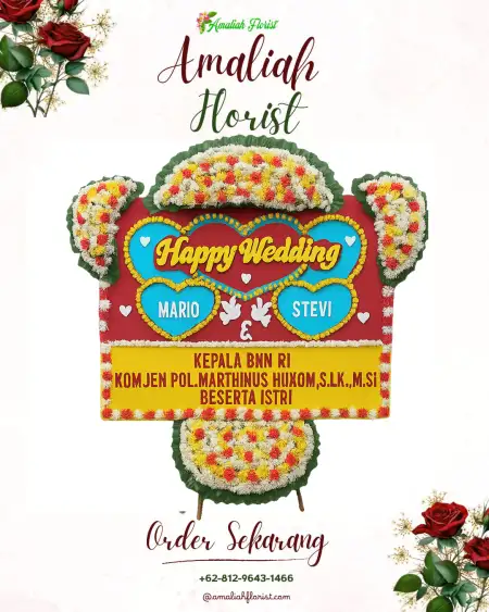Papan Bunga Pernikahan Kesatrian